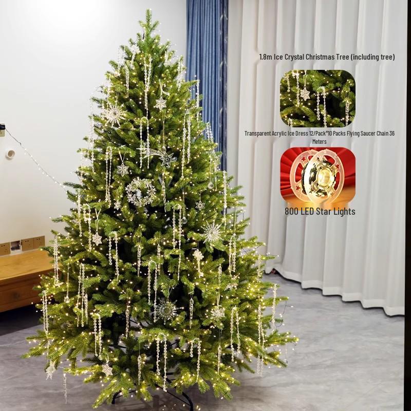 2025 Large Luminous Christmas Tree with Ornaments for Indoor Decoration