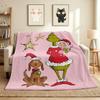 Grinch Family Flannel Blanket Throw Blanket Soft Warm Sofa Bed Camping Home Decor Unique Christmas Gift C9211453