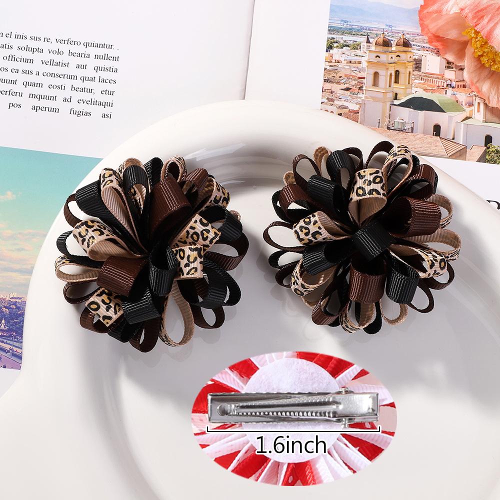 2 Stück/Los Schleifenblume Haarnadeln Doppelfarbige Haarspangen Mädchen Prinzessin Haarreif Haarspangen Handgefertigter Kopfschmuck Haarschmuck