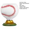3D Rotating Ball Glass Cup, Creative Soccer Basketball Baseball Golf Design Glass Tumbler, 300ml Lead-Free Drinking Mug for Sports Fans