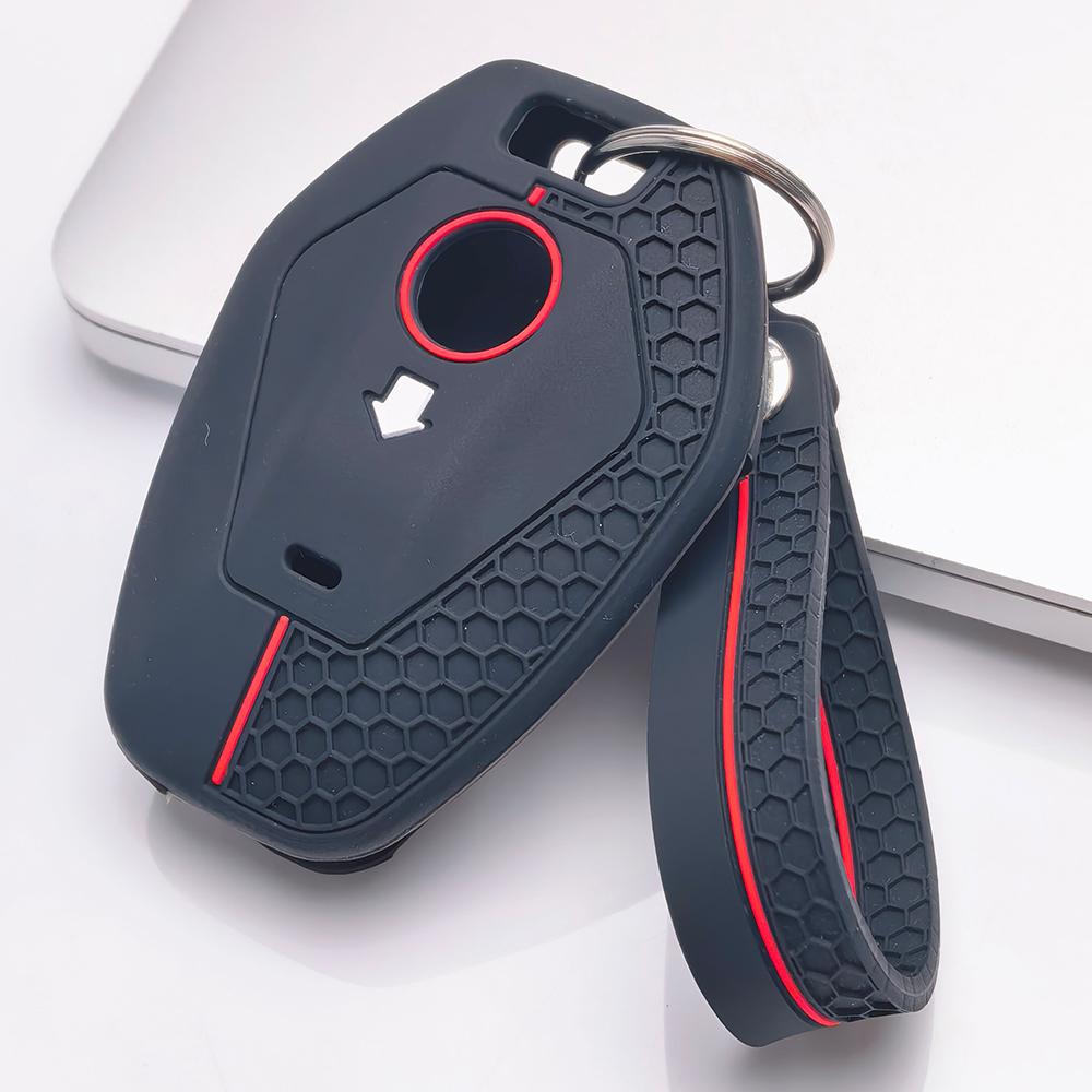 Key Fob Cover for BMW R1250GS R1200GS ADV with Keychain Anti-Scratch Surface Shockproof Structure Soft Grip Texture Easy Install Design