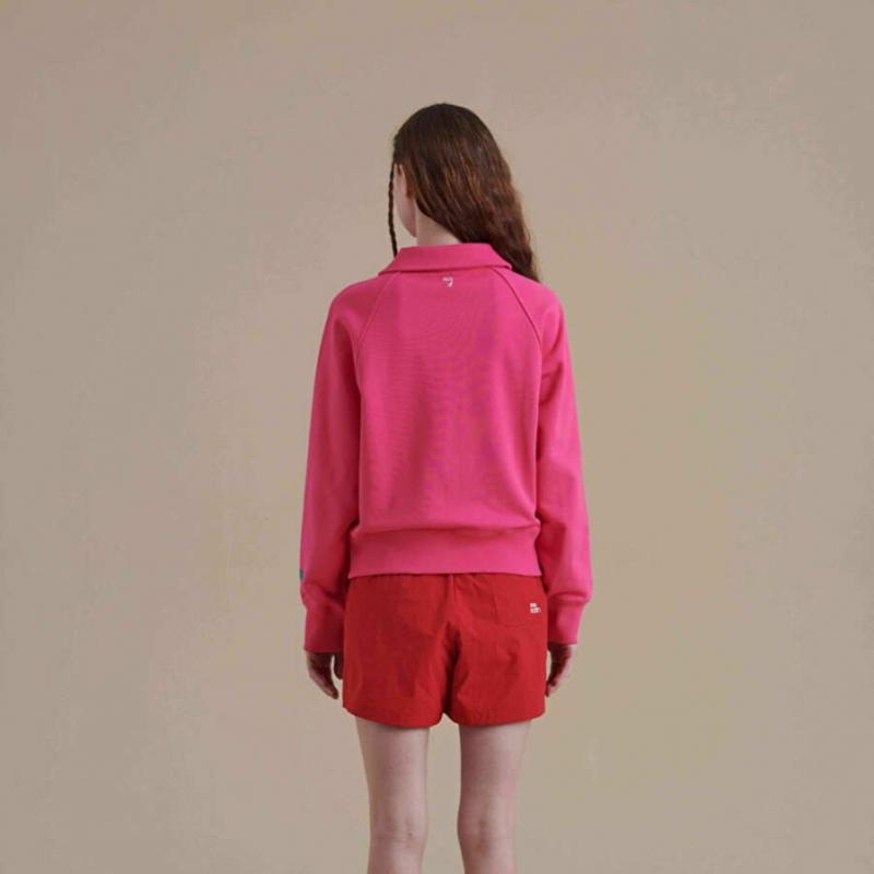 BBC EARTH Women S Half Zip Crop  Pink 