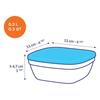 Square Glass Bowl - Duralex - Lys - 11 Cm - Covered - Blue