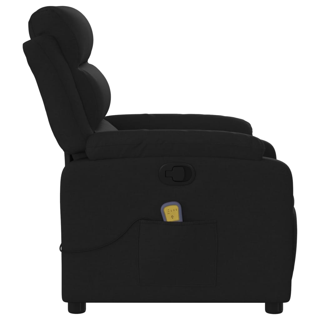Massage Relax Chair Black Fabric