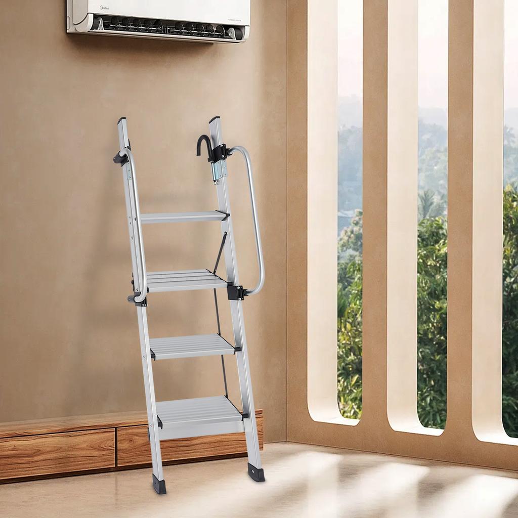 Strong & Stable 4-Step Stair Ladder for Bunk Bed, Portable Bed Ladder for Adults, Easy Climb Lightweight Ladder,Supports 330 lbs