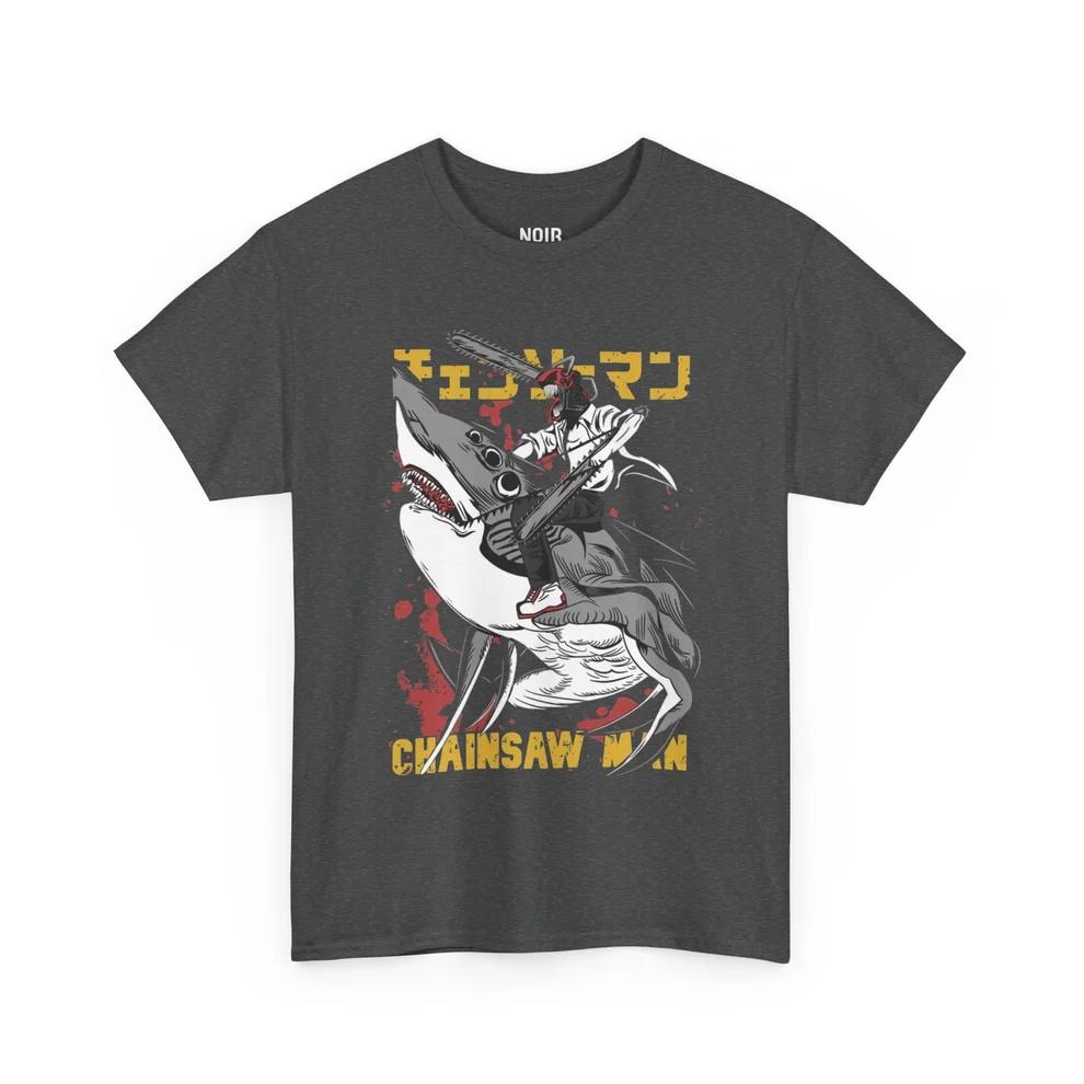 

Chainsaw Shark Rider Pure Cotton Tshirt for Men and Women Anime Style Fashion Comfortable Casual Short Sleeved Tshirt Unisex 3XL