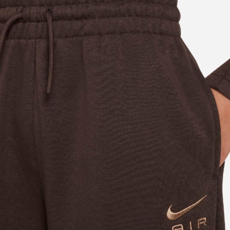 Nike Knit Sports Pants Air Club Fleece Letter Lace-Up Cuffed Casual Kids bottoms Brown FD2957-237