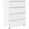 Storage Cabinet White 80 X 48 X 105 Cm Engineered Wood