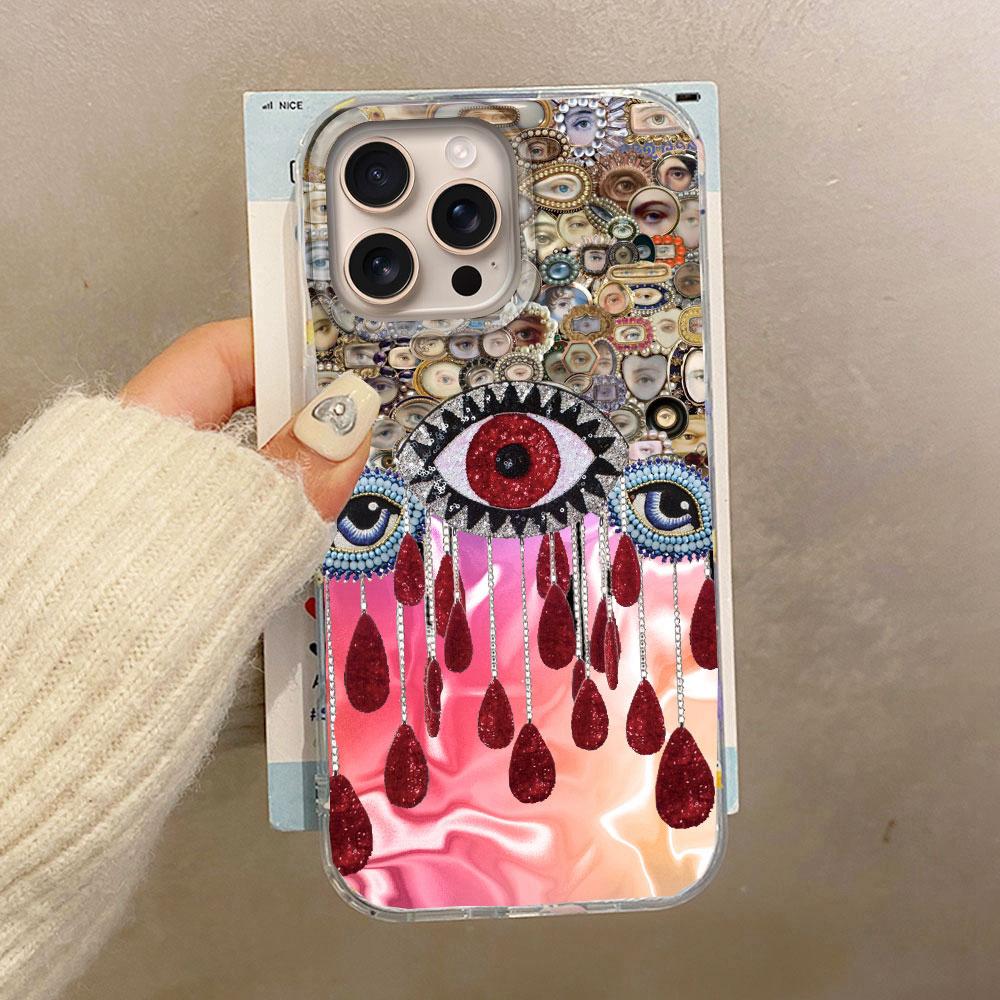 Retro Purple Face Sun Stars Phone Case for iphone 16 15 14 7 8 Plus 13 11 12 Pro Max X XS XR SE 2022 16e Back Women Girls Cover