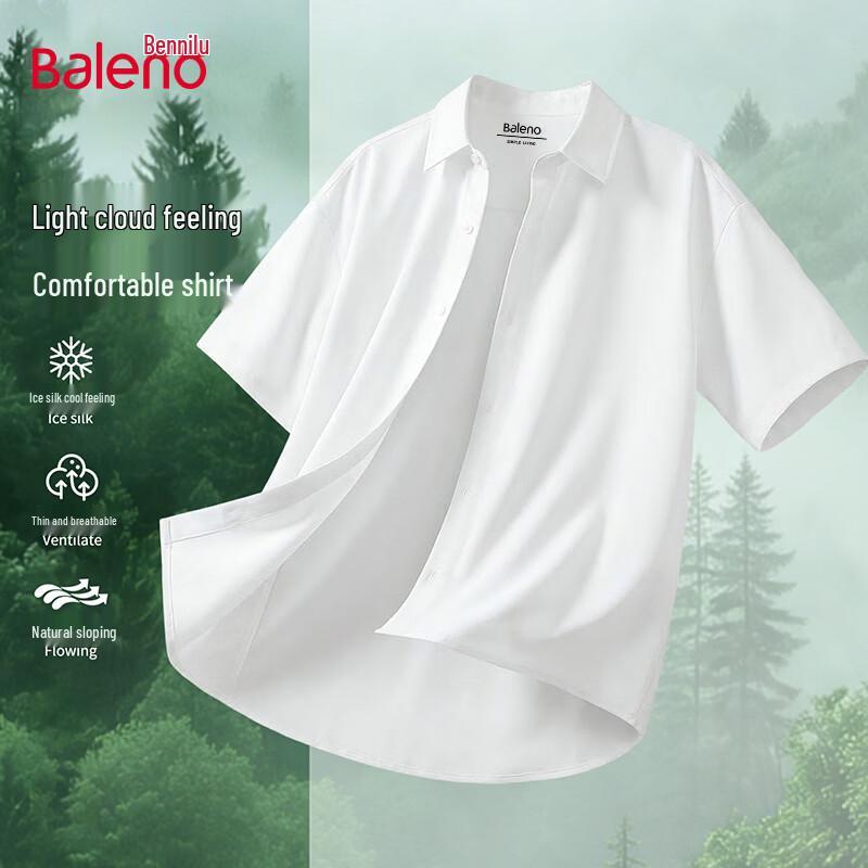 Baleno Men s Cool-Feel Short-Sleeve Casual Shirt XL
