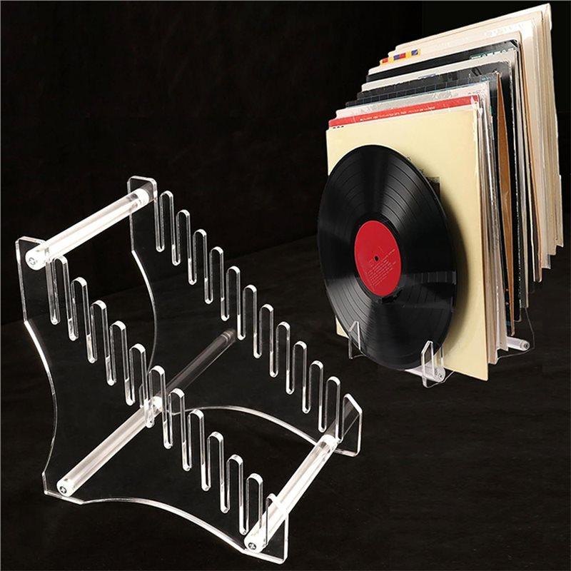 Gut-Klar Schallplattenhalter Aufbewahrung Für 12 Alben Vielseitiges Schallplatten Acryl Displayregal