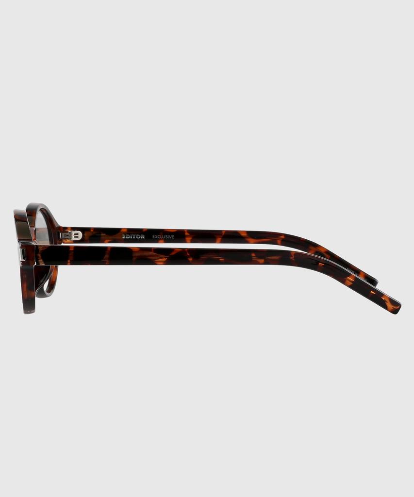 Tuditeo Mon Tinted Lightweight Horn-Rimmed Geek Chic Sunglasses Nylon Tinted Lenses C3 Leopard Black Tint