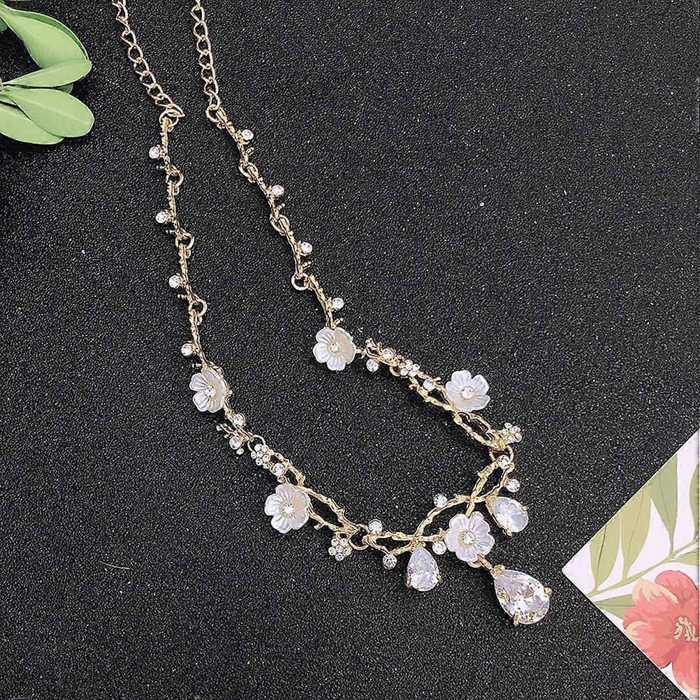 Girls Crown Necklace Ear Clips Earrings Set for Cosplay and Special Occasions Golden Zinc Alloy Photo Prop 1 Set