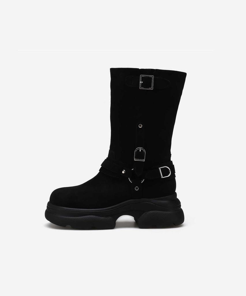 Salt And Chocolate Riot Buckle Mid-Calf Boots 412546011 (6.5Cm)