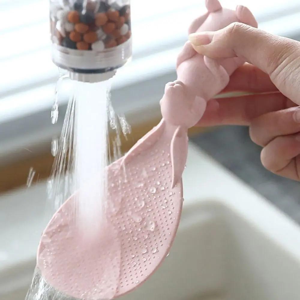 Plastic Rice Spoon Cute Kitchen Accessories Rabbit Handle Rice Shovel Non-stick Rice Scoop Home Kitchen