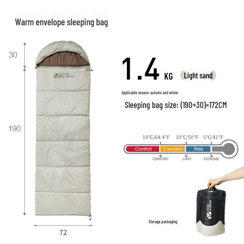 MOBIGARDEN Adult Autumn/Winter Camping Sleeping Bag