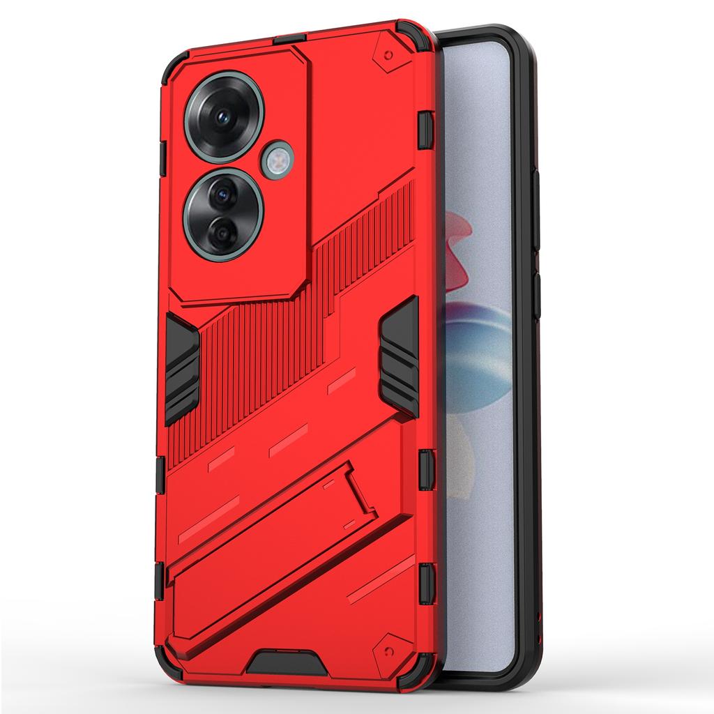 Für Oppo Reno11 F 5G Ständerhülle PC+TPU Stoßfest Hybrid Handyhülle
