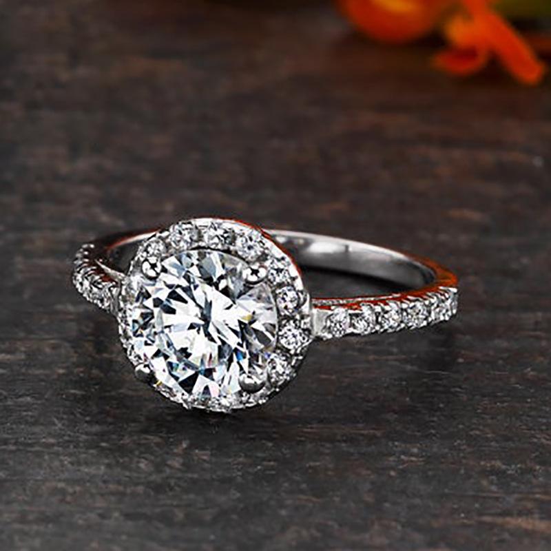 

Jianjie S925 Sterling Silver White Zircon Ring Set - Luxurious and Fashionable Women s Jewelry Size 7 белый