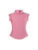 Women Summer Sexy Half Turtleneck Sleeveless T-Shirts Tops Solid Slim Fit Pullovers Causal Tees Shirts Female Streetwear Basics Tees