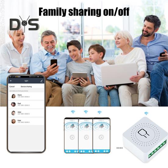 

Модуль выключателя света Wi-Fi с функцией таймера, голосовое управление, режим «сделай сам», концентратор не требуется, компактный дизайн, интеллектуальный модуль дистанционного управления белый