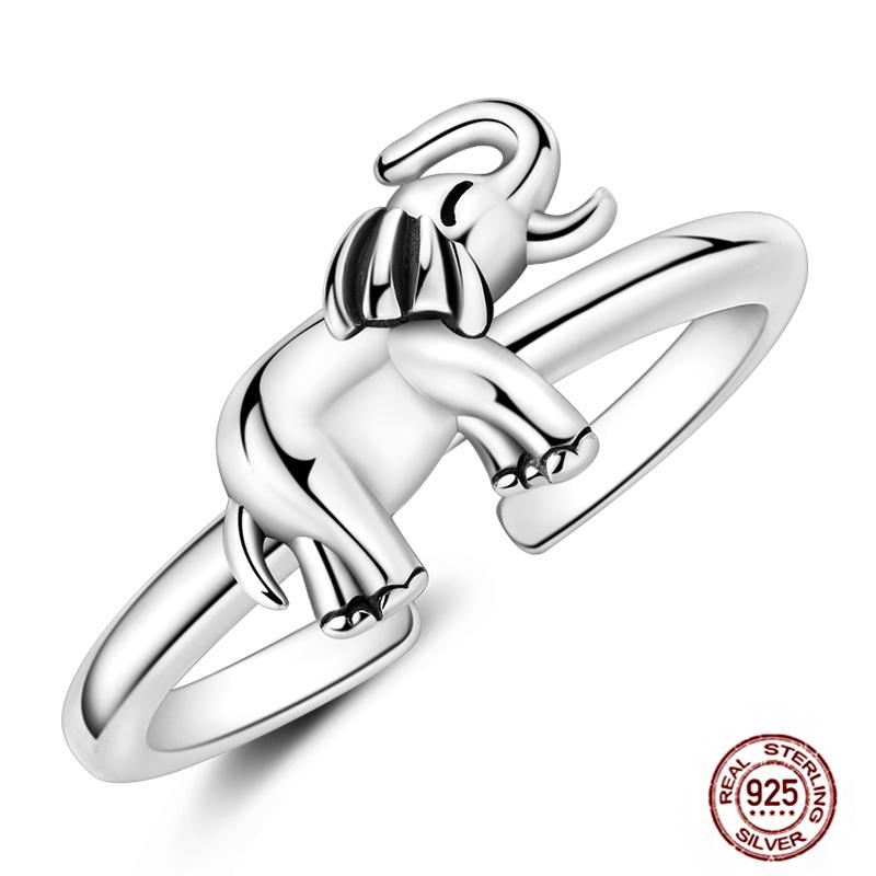 Free Size 925 Sterling Silver Ring Butterfly Sun Moon Sunflower Crystal Original Adjustable Rings for Women Wedding Jewelry Gift