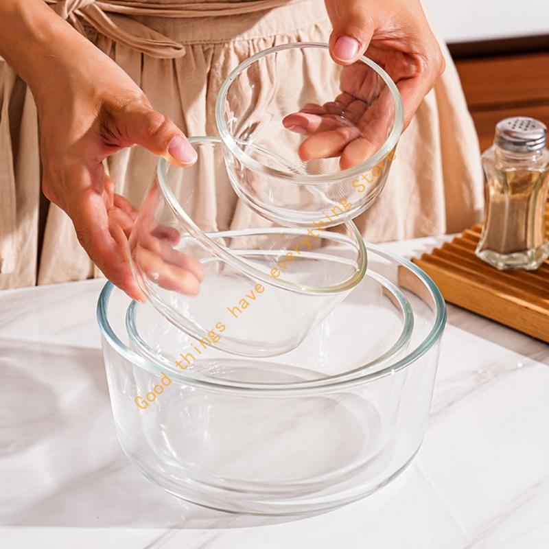 High Temperatures Resistant Glass Container Microwave Safe Clear for Visibilities Leak Proof Seal Stackable 55KF