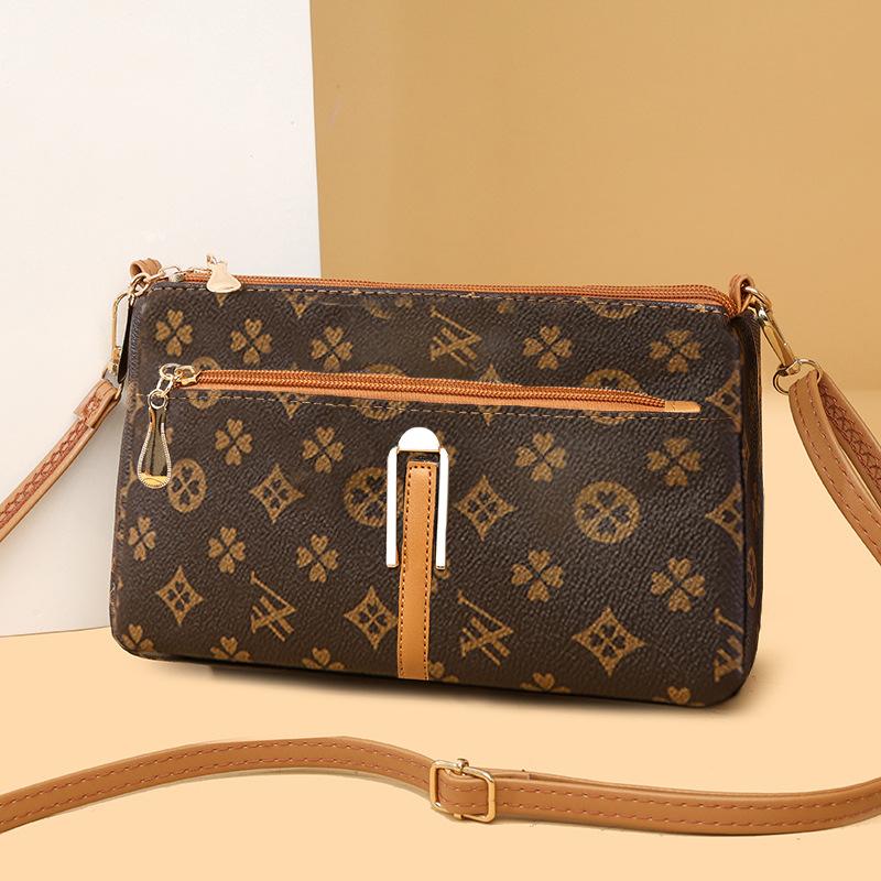 Populær crossbody-veske med stor kapasitet, koreansk allsidig liten firkantet veske for kvinner