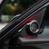 2PCS ABS Carbon Fiber Interior Front Door Speaker Window A Pillar Cover Trim for Honda Civic 2016-2019 10Th Gen Car Accessories