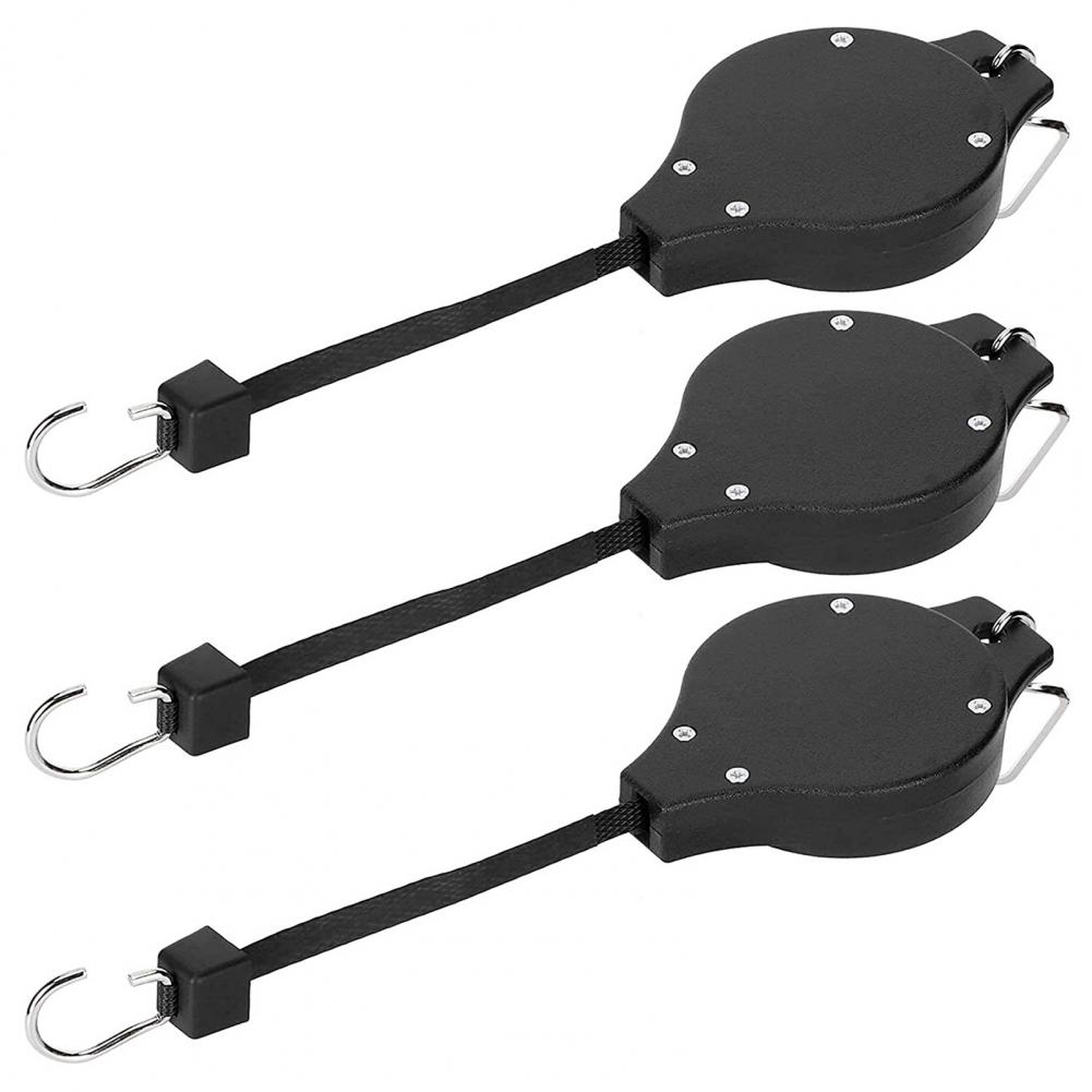 

Plant Hanger Adjustable Height Gardening Retractable Hook Heavy Duty Retractable Plant Hanger with for Hanging for Garden M чорний