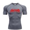 Abbigliamento Fitness Estivo Felpa a Compressione Manica Corta Uomo Corsa Asciugatura Rapida Top Palestra Allenamento Bodybuilding Maglietta