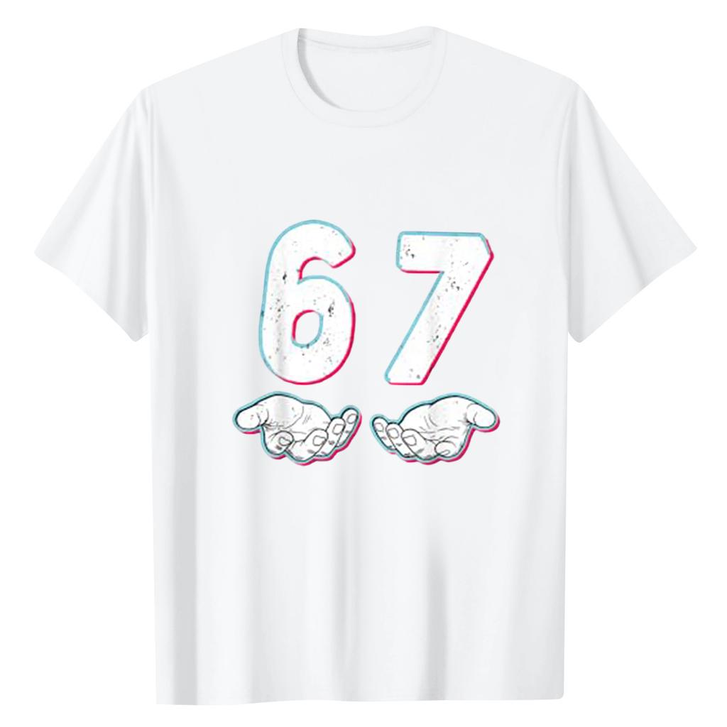 Ladies' Digital Printed Casual Round Neck Short Sleeved Top