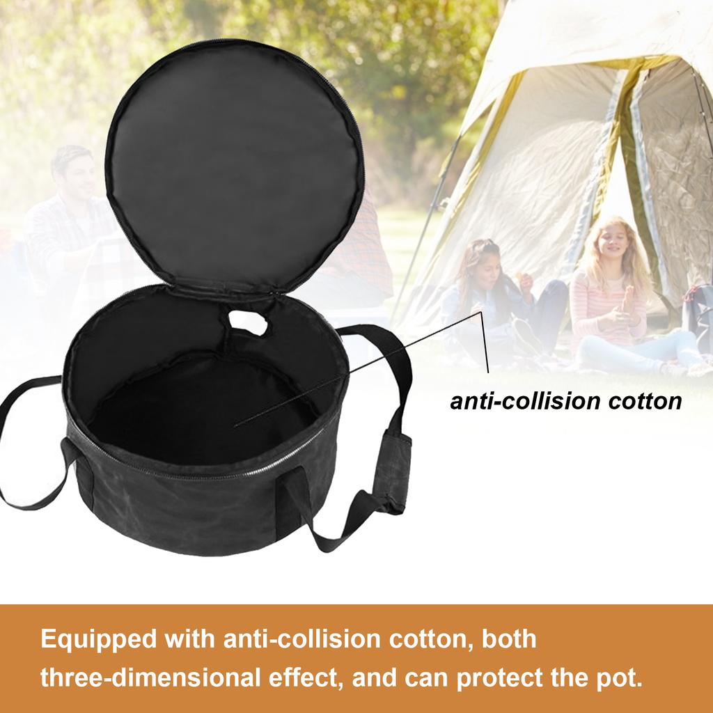 Dutch Pot Storage Bag Portable Waterproof Wr Resistant Cast Iron Pot Storage Bag for Outdoor Camping