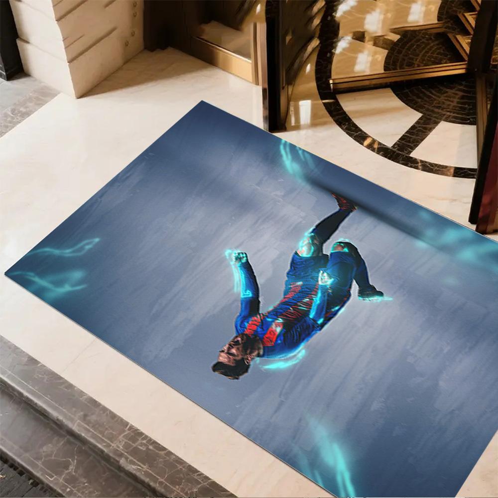 Dynamic Soccer Legend Action Carpet Suitable for Game Room Balcony Outdoor Decorate Room Anti-slip Rug Decorate Offices