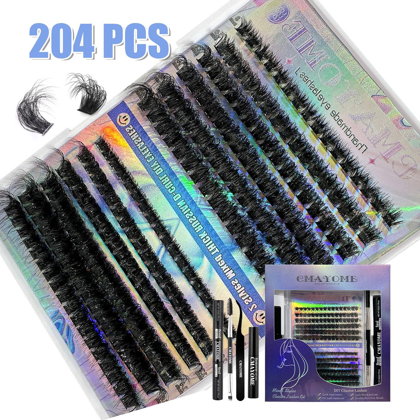 

Thick False Eyelashes Diy Single Cluster Mixed Style Eyelashes False Eyelashes False Eyelashes Glue Eyelash Set