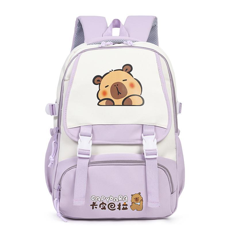 Capybara Kids Pattern Backpack Ergonomic Shoulder Straps Bag For School Travel