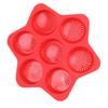 Hamburger Bun Mold 7 Cavity Silicone Non Stick Dishwasher Safe Household Hamburger Bread Form Baking Pan for Egg   Cornbread Layer Cake