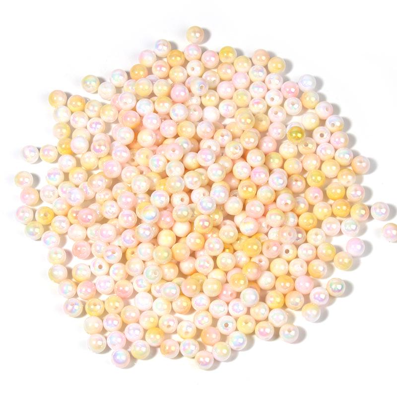 Gradient Iridescent Two-Color Beads for DIY Jewelry