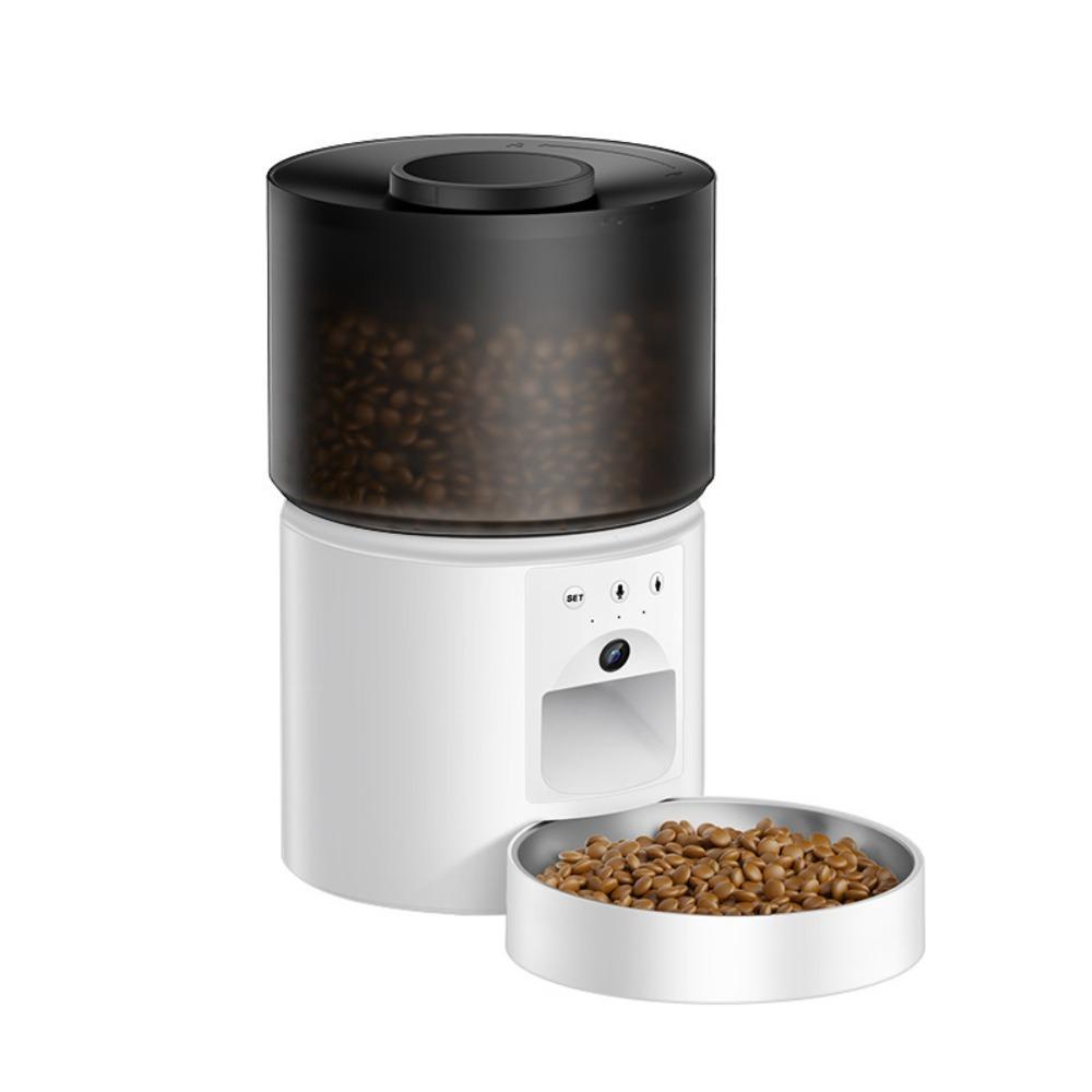 

Plastic Pet Food Feeder Detachable Reusable Cat Food Dispenser Large Capacity Food Container Dispenser Bowl Pet Feeding Tools белый