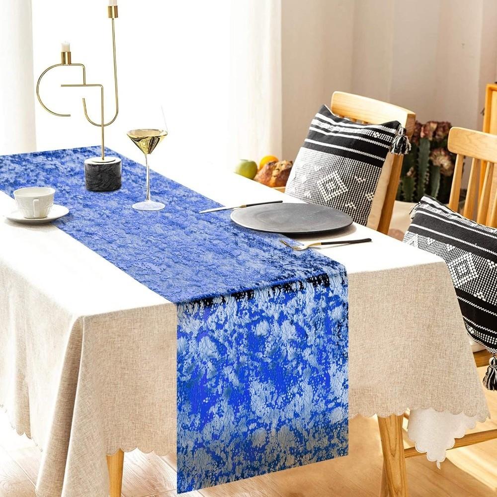 Glitter Sequin Table Runner Foil Mesh Roll Flag Tablecloth Christmas Table Runner Party Decor