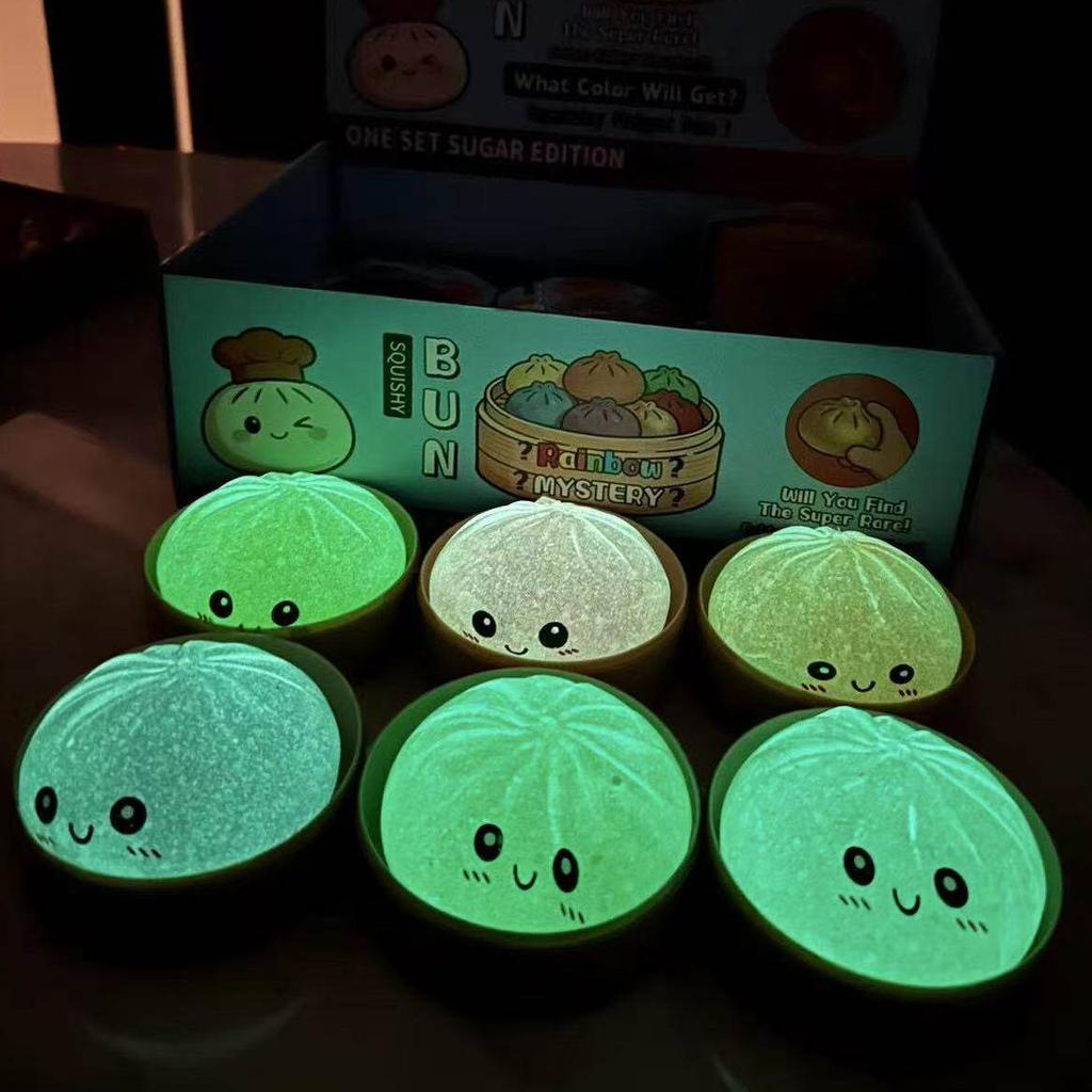 Dumpling Pressure Dumpling Squishies Cute Colorful Bun Toy Slow Rising Stress Relief Fidget Toy for Adults Anti-Anxiety Gift