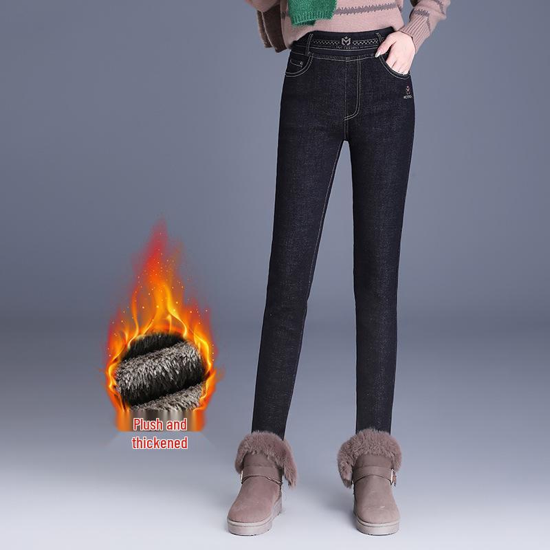 

2024 Women s Winter Fleece-Lined Stretch Slimming Straight Leg Jeans 29