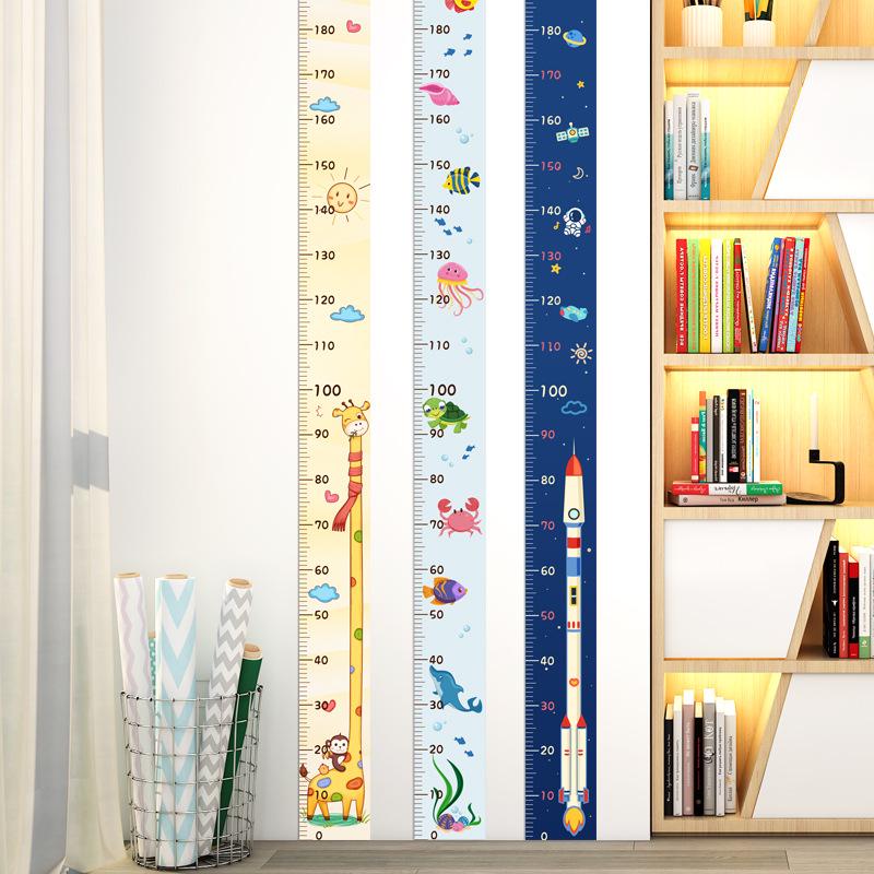 Größentabelle Wandaufkleber für Kinder: Einfach anzuwendendes, nicht schädigendes Lineal ab 0 zur Verfolgung des Wachstums von Babys und Kindern.
