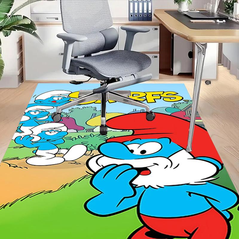 1pc Moonlit Smurf Romance Carpet for Playroom Bedroom Living Room Sofa Home Decor,kids Game Area Rug Non-slip Floor Mat Y723105