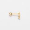 LUNNE 14k Cross Q Piercing (14k Gold) (Bar Thickness 1mm) #PIB14