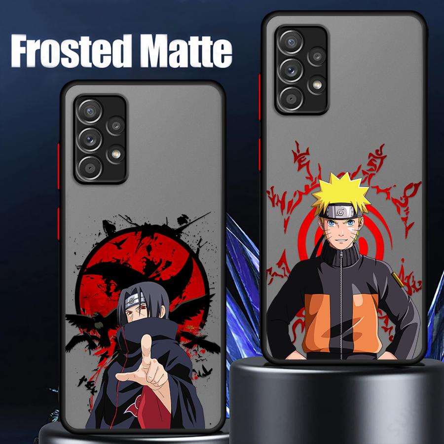 Matte Phone Cover Case for Samsung Galaxy A12 A30 A14 A06 A70 Note 20 Ultra 10+ 9 8 A05 A50 A13 A15 A16 Narutos Uchiha Itachi