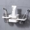 Dustproof Upside-down Design Stable Punch-free Wall-mounted Suction-up Toothpaste Toothbrush Holder Toothbrush Organizer
