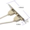 SinLoon Computer Cables Connectors New USB PC Motherboard Rear Panel Expansion Bracket To IDC Motherboard USB Cable Host Adapter [2-Piece Set] &