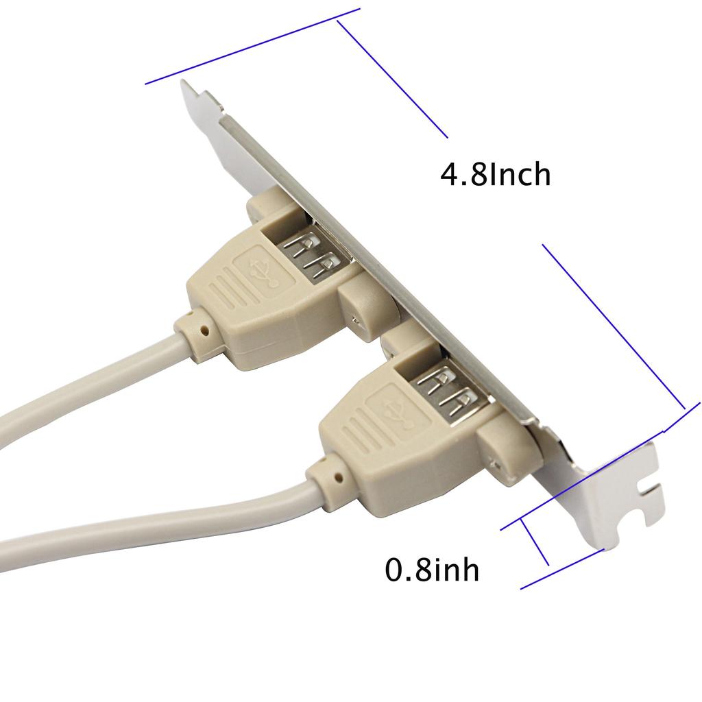 SinLoon Computer Cables Connectors New USB PC Motherboard Rear Panel Expansion Bracket To IDC Motherboard USB Cable Host Adapter [2-Piece Set] &