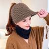 New knitted hat wool warm headgear winter covering artifact knitted headband headscarf scarf