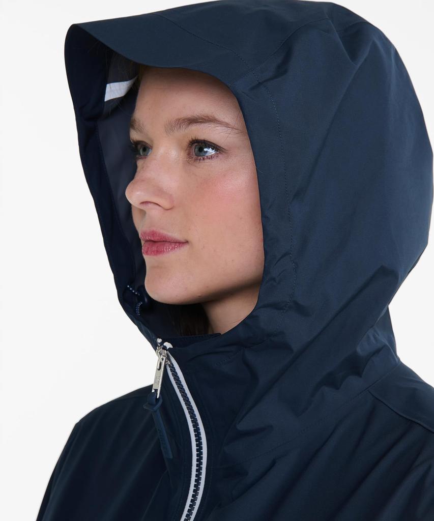 Aigle Official MTD Lightweight Rain Pack Hooded Dark Size M Waterproof, Water-Repellent, Breathable, Packable, Jacket, Blue,